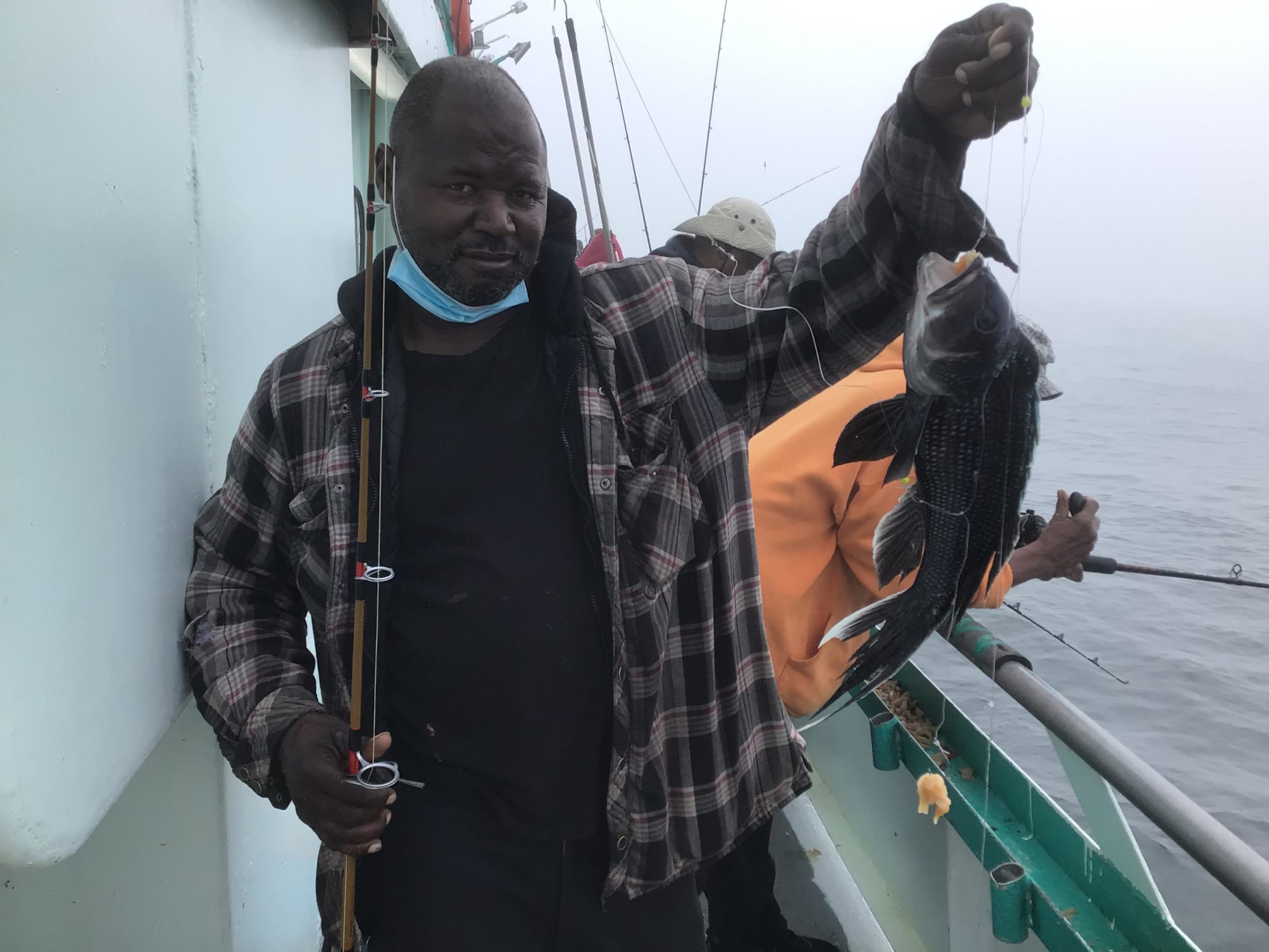 a person standing on a boat