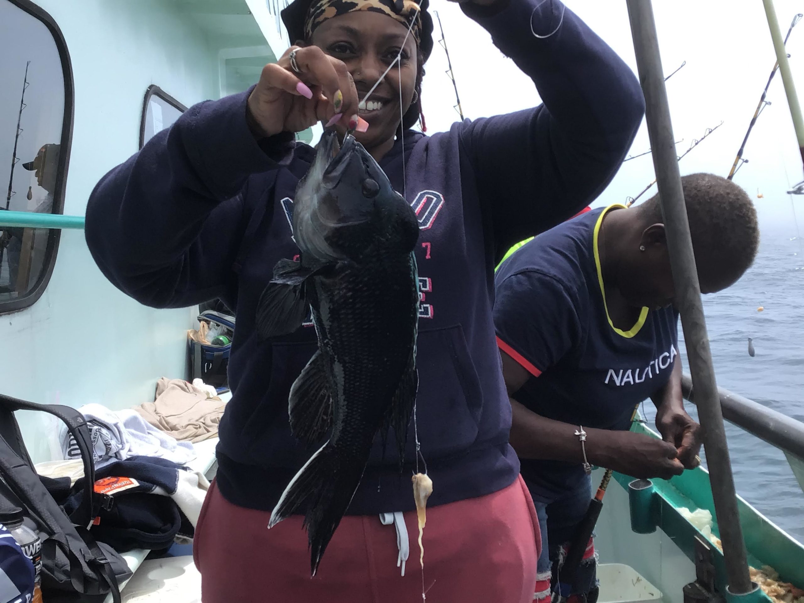 a person standing on a boat