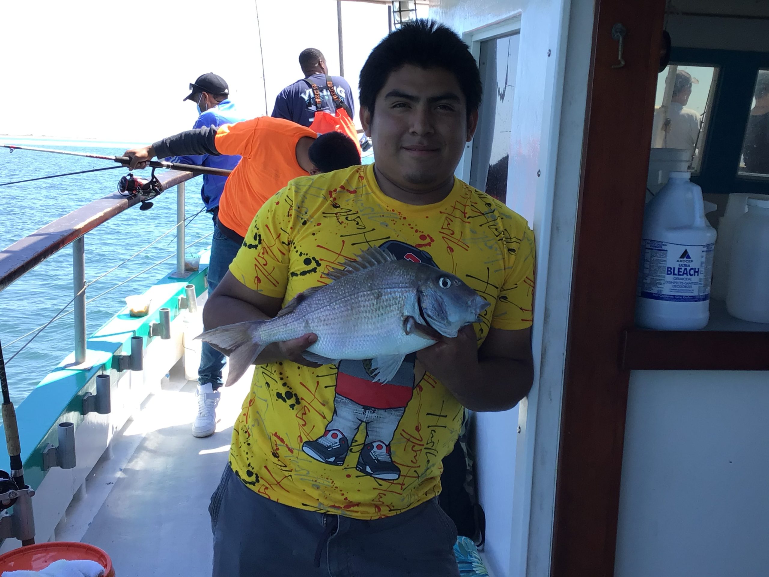 a man holding a baby