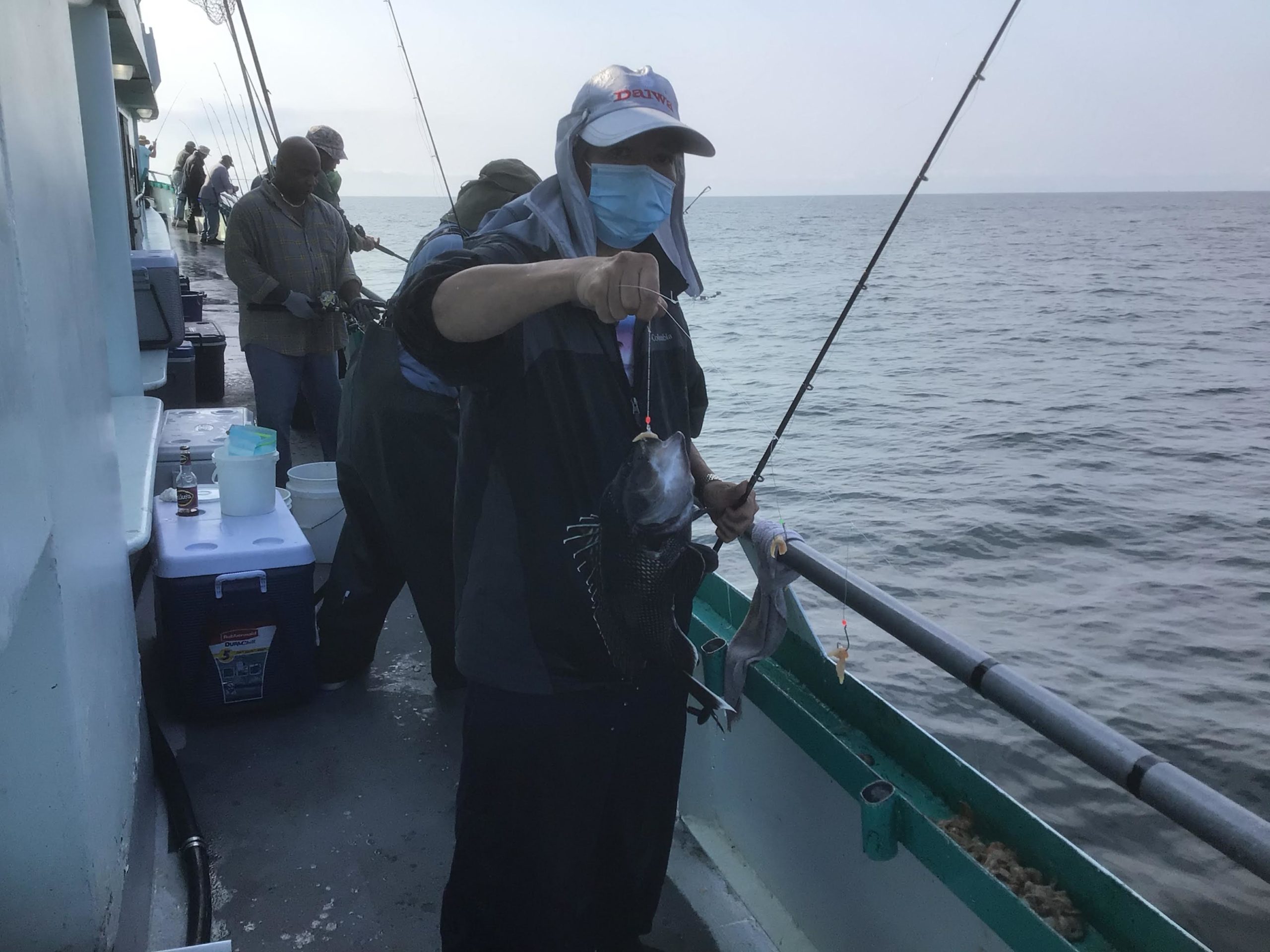 a man in a boat on a body of water