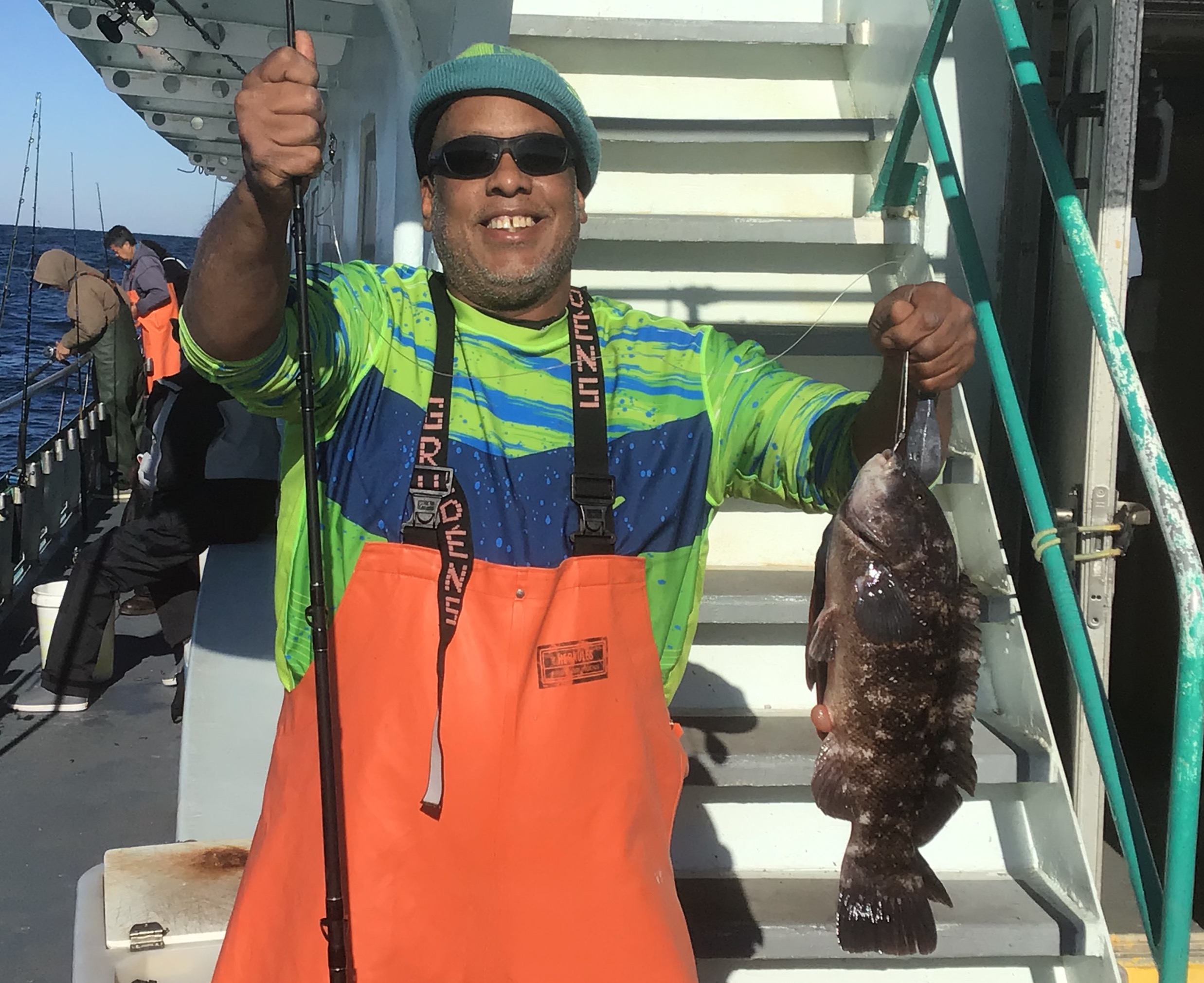 a person holding a pole