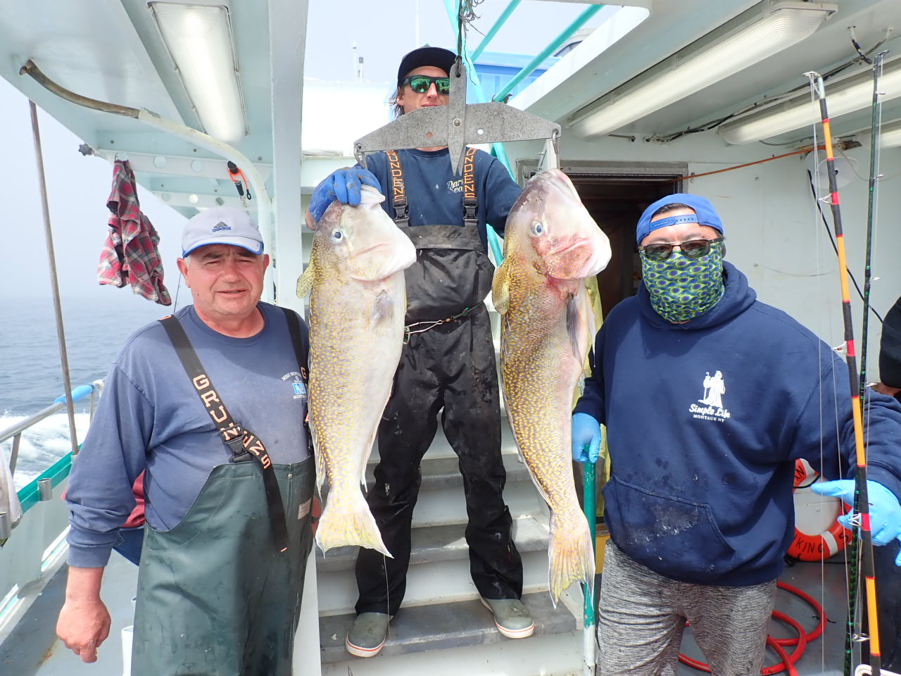 a person holding a fish