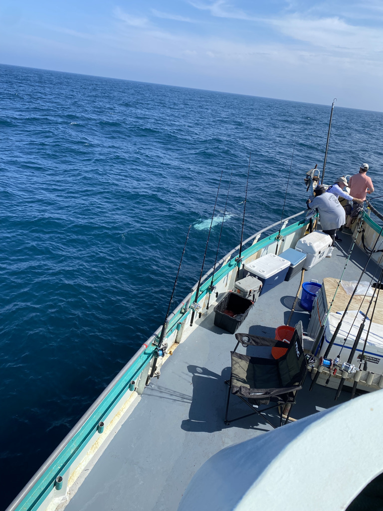 a group of people in a boat on a body of water