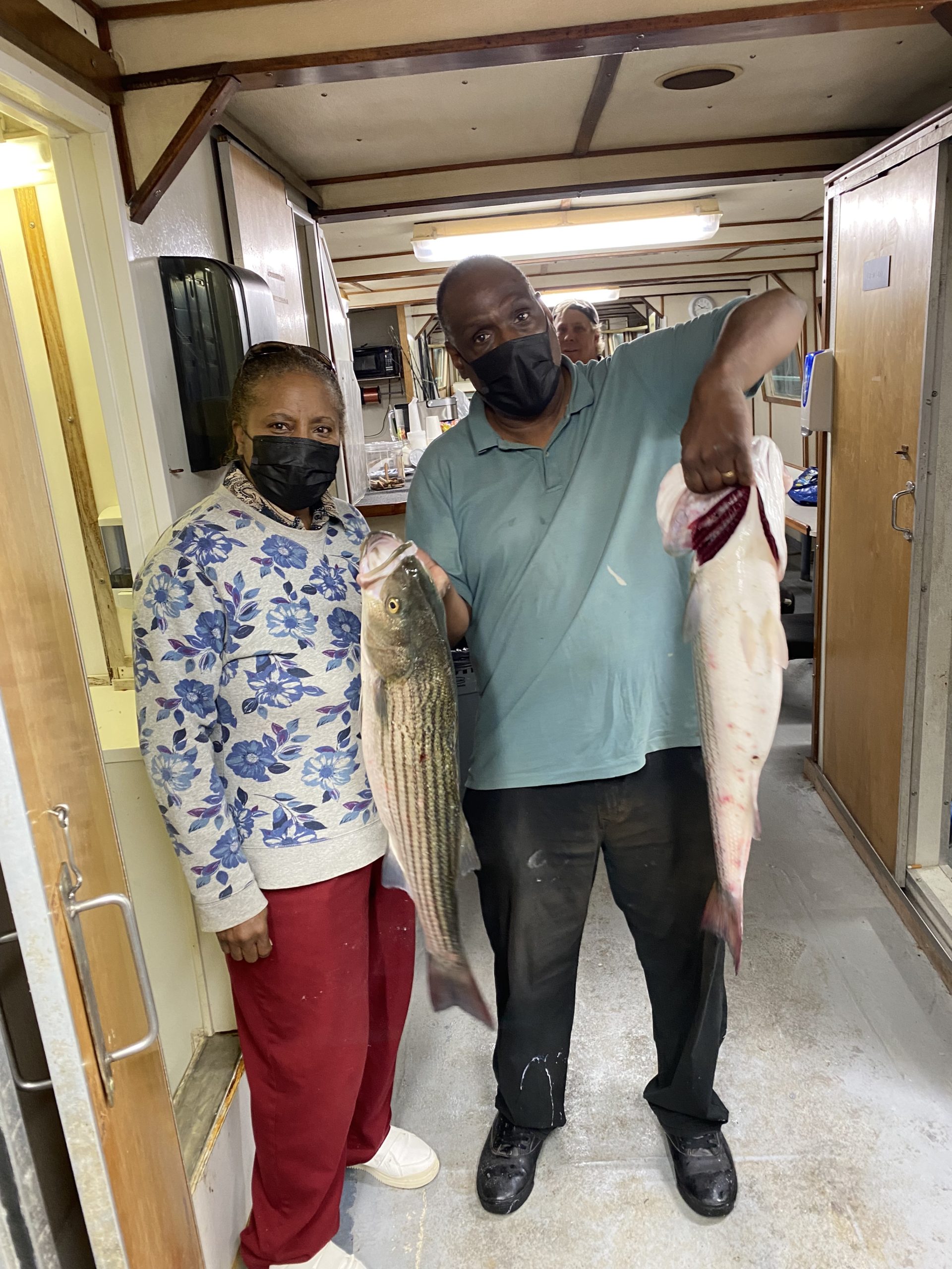 a group of people standing in a room