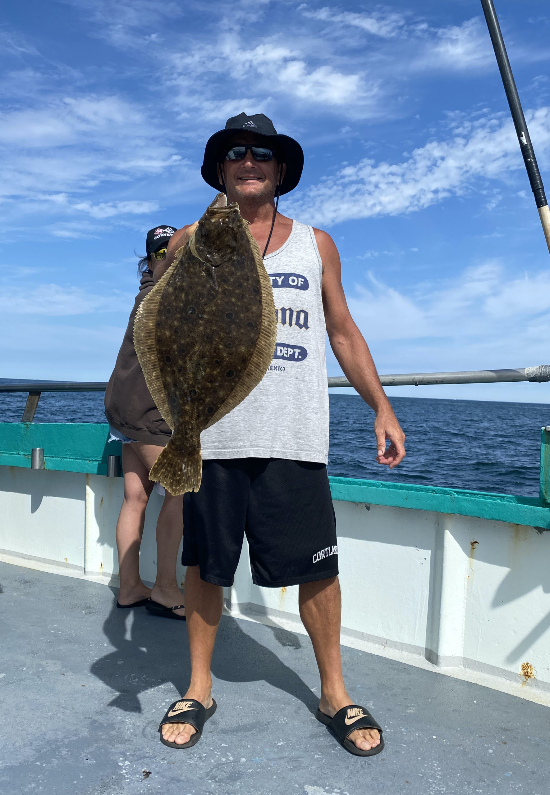 a man riding a bear in the water