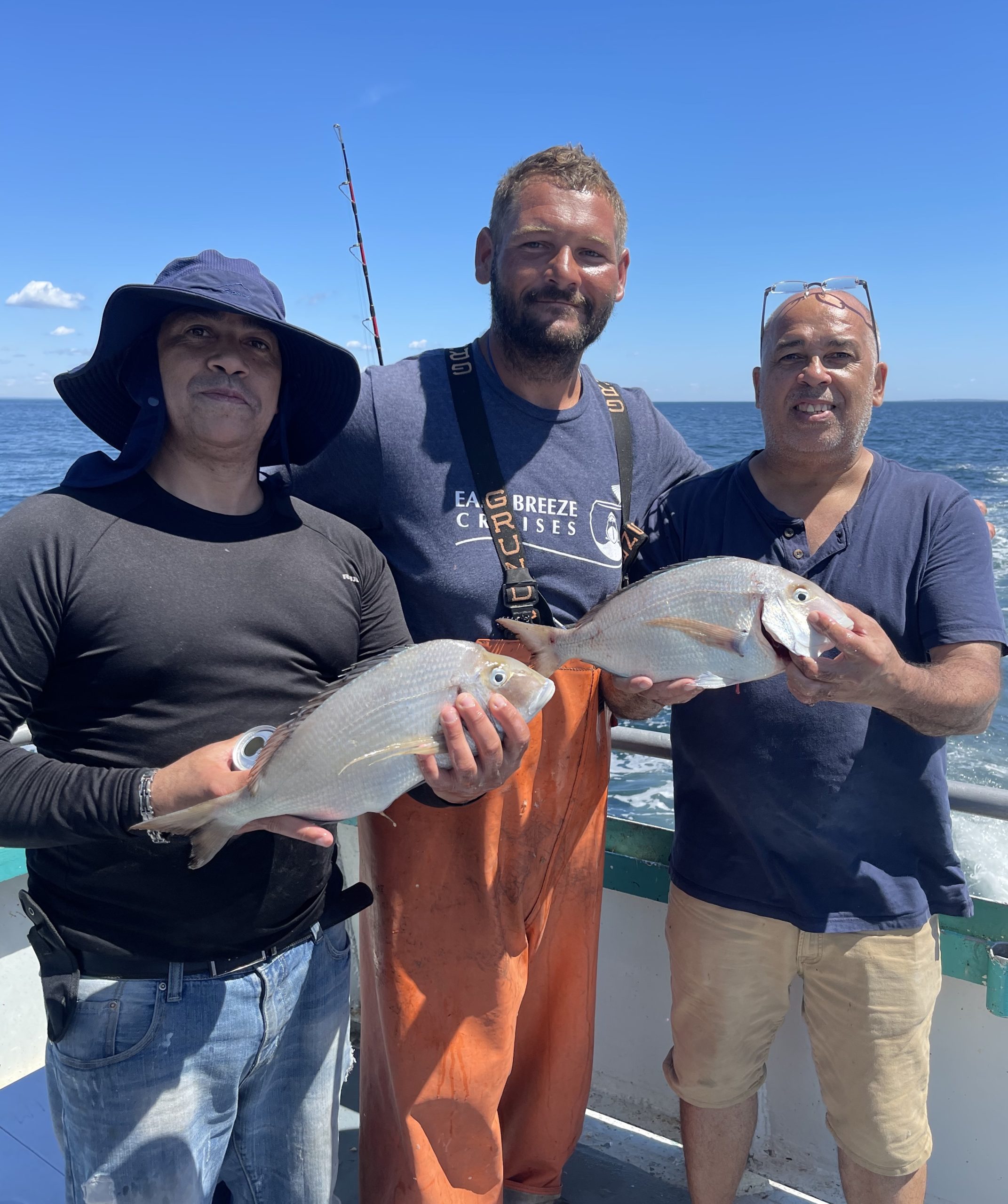 a person holding a fish