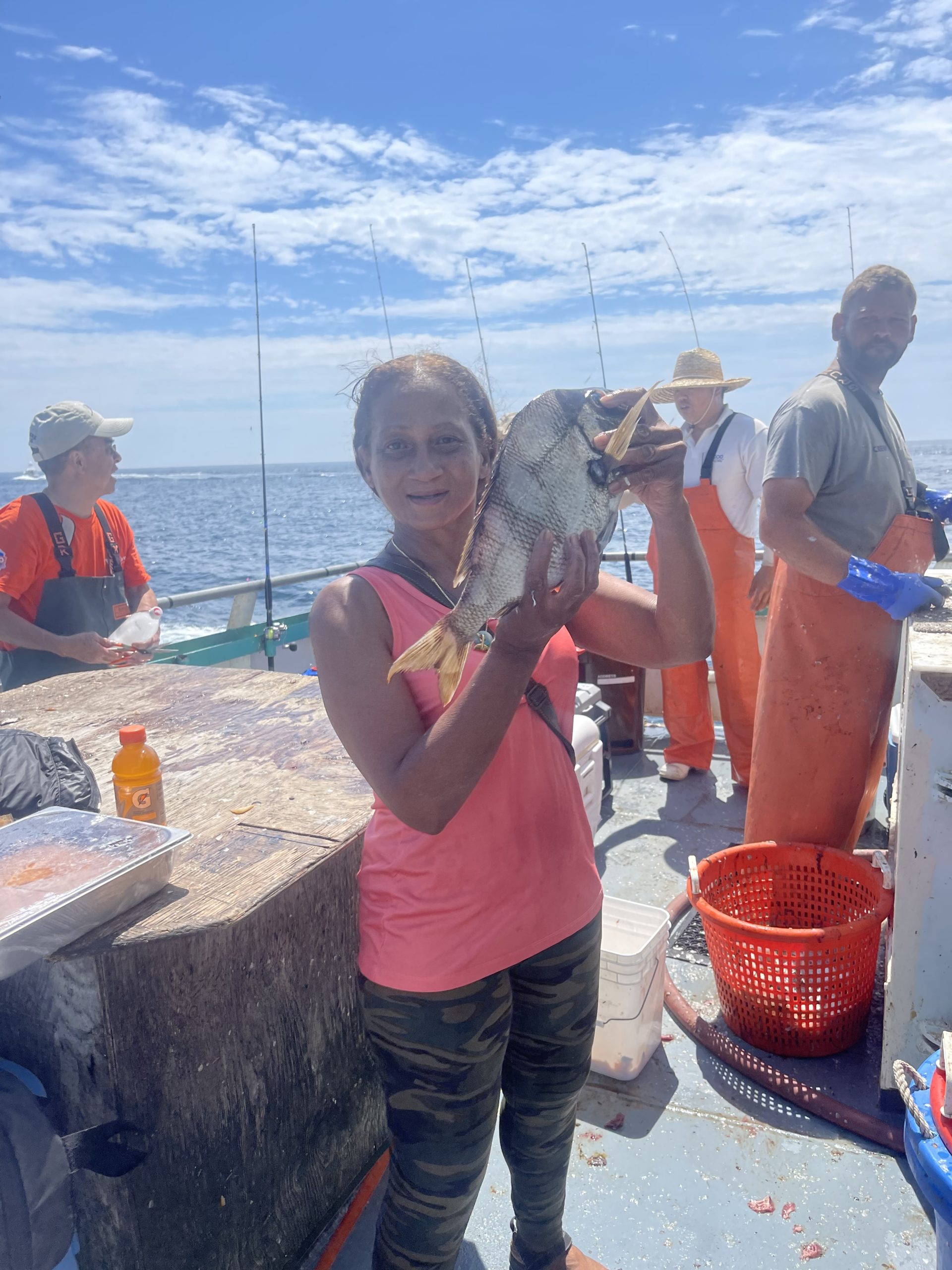 a group of people on a beach