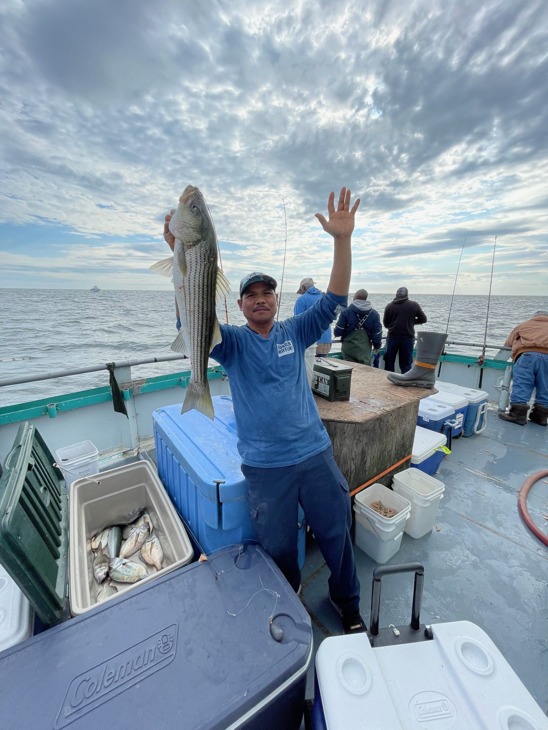 a person standing on a boat