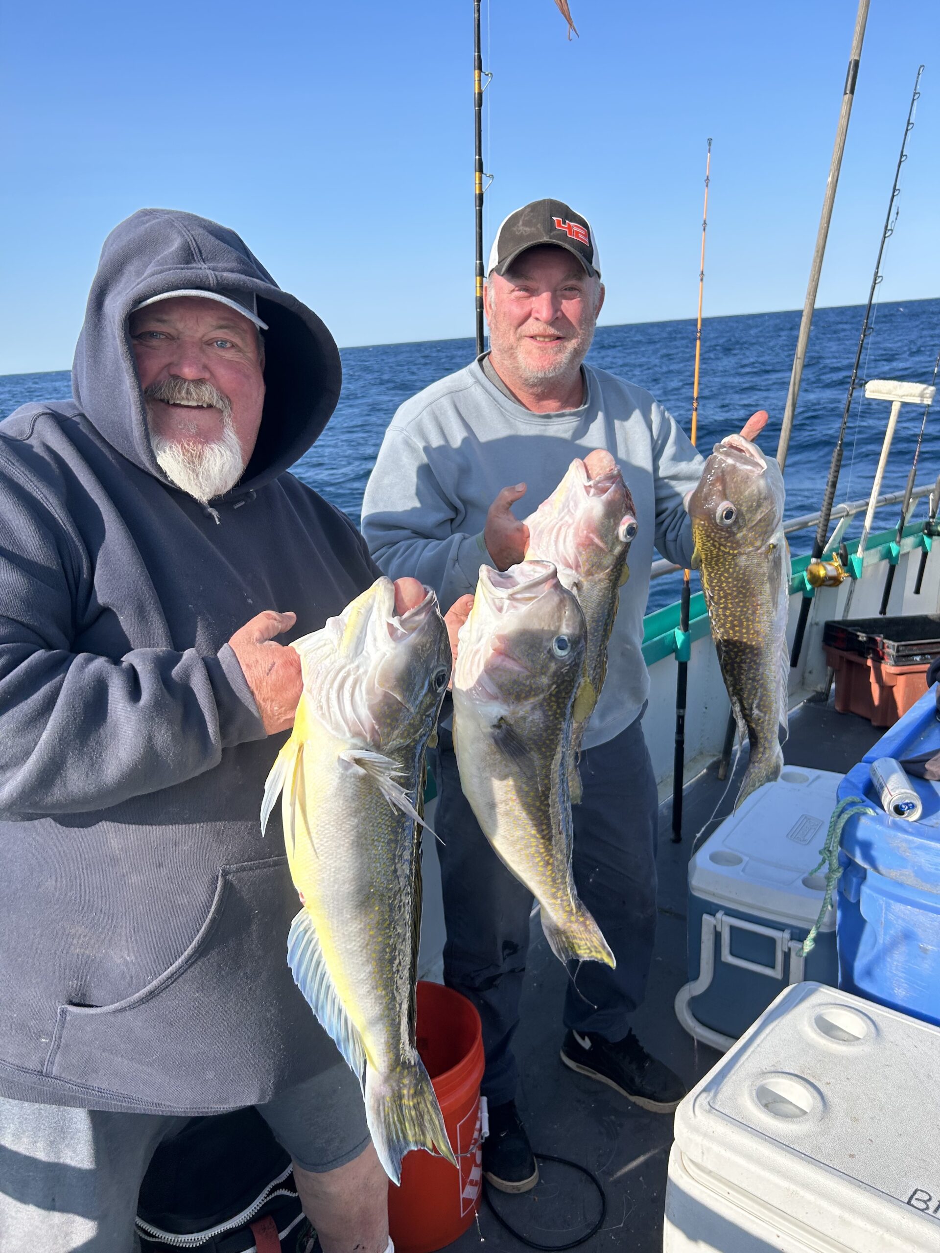 a man holding a fish