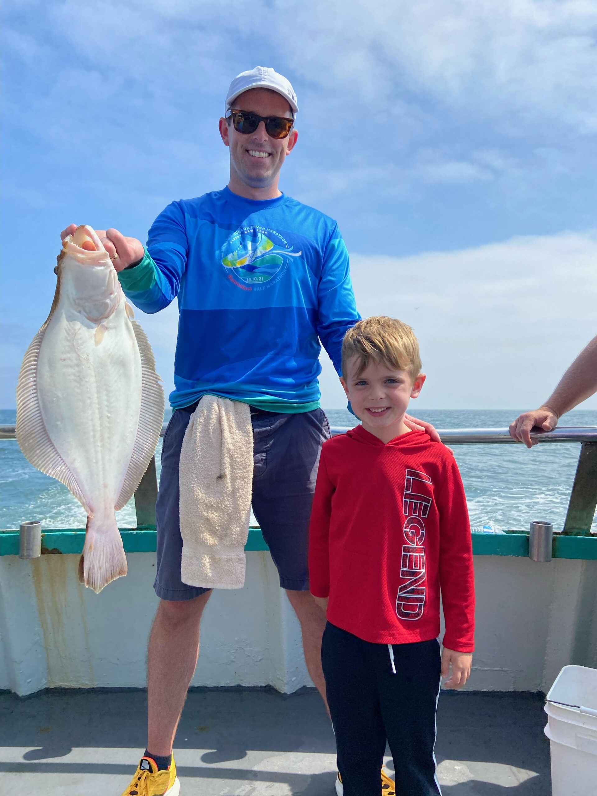 a person holding a fish