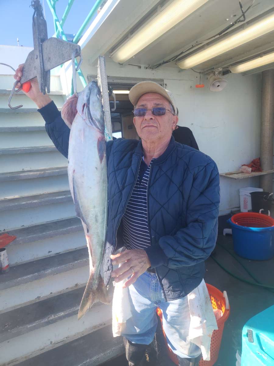 a man holding a fish