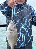 a man holding a fish in the water