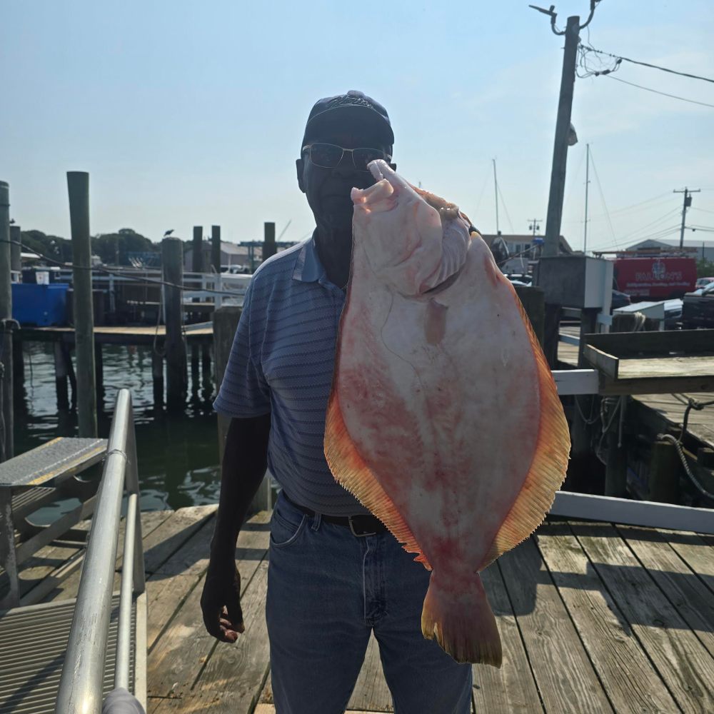 a person holding a fish