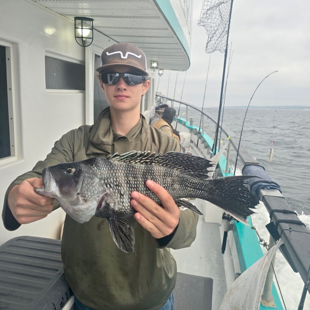 a person holding a fish