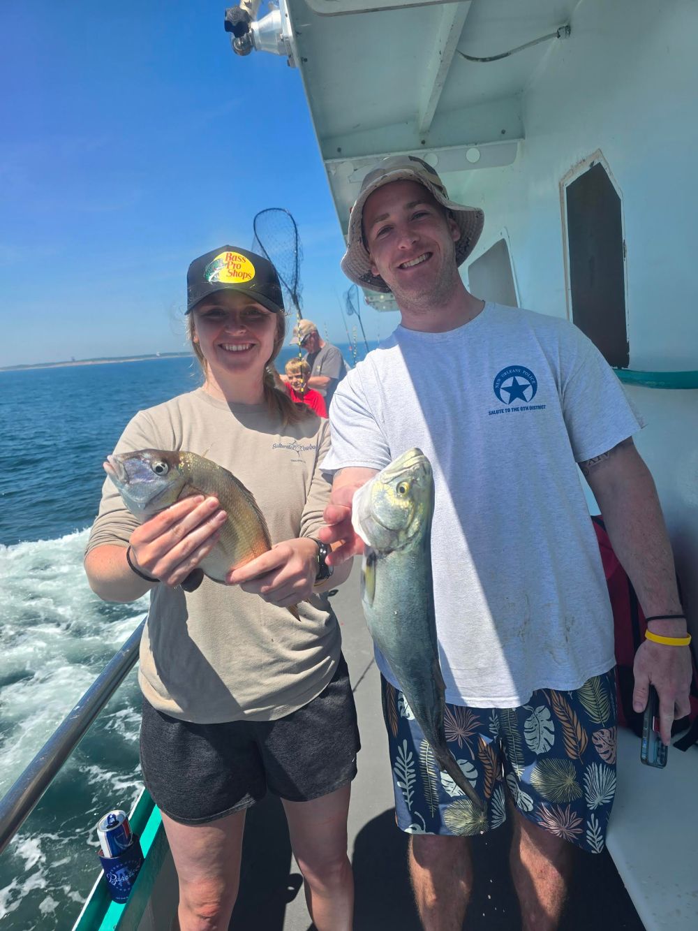 a person holding a fish