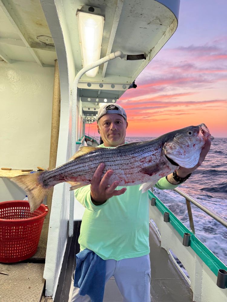 a man holding a fish